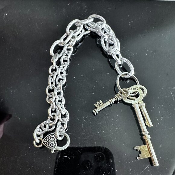 Key FOB Keys Lock Handmade Silver Necklace Choker Punk Rocker Gift NWT Steampunk - Picture 7 of 7